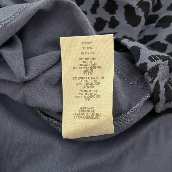 Belle by Kim Gravel XL TripleLuxe Knit Animal Print Duet Top Cotton Blend - Picture 9 of 9